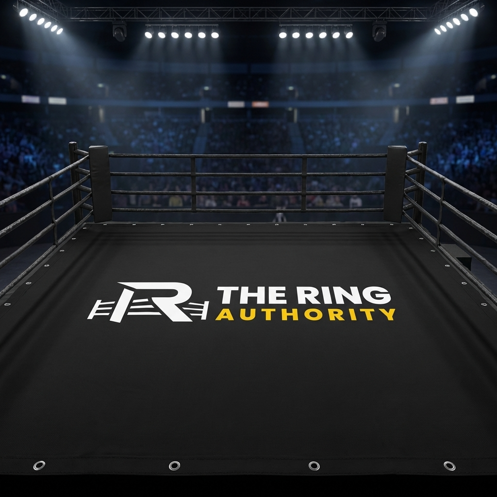 Custom boxing ring canvas Training Grade installed in boxing ring – The Ring Authority